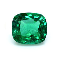 Pave Emerald Ring 4.03 Ct., 18K Yellow Gold Combination Stone