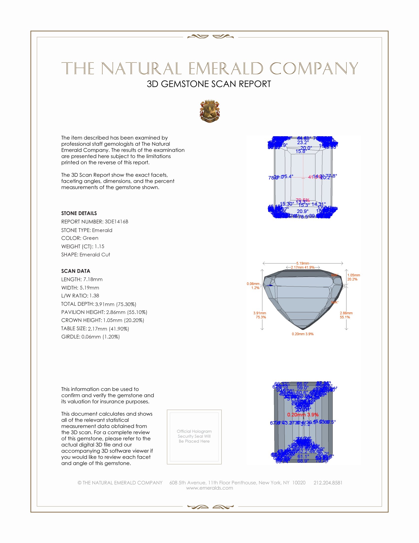1.15 Ct. Emerald from Zambia
