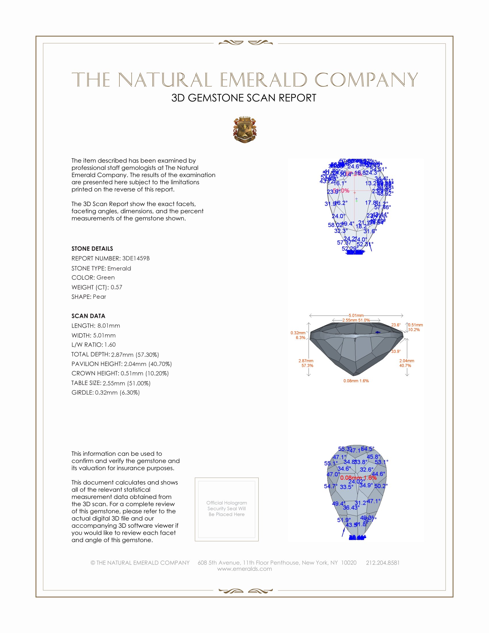 0.57 Ct. Emerald from Colombia