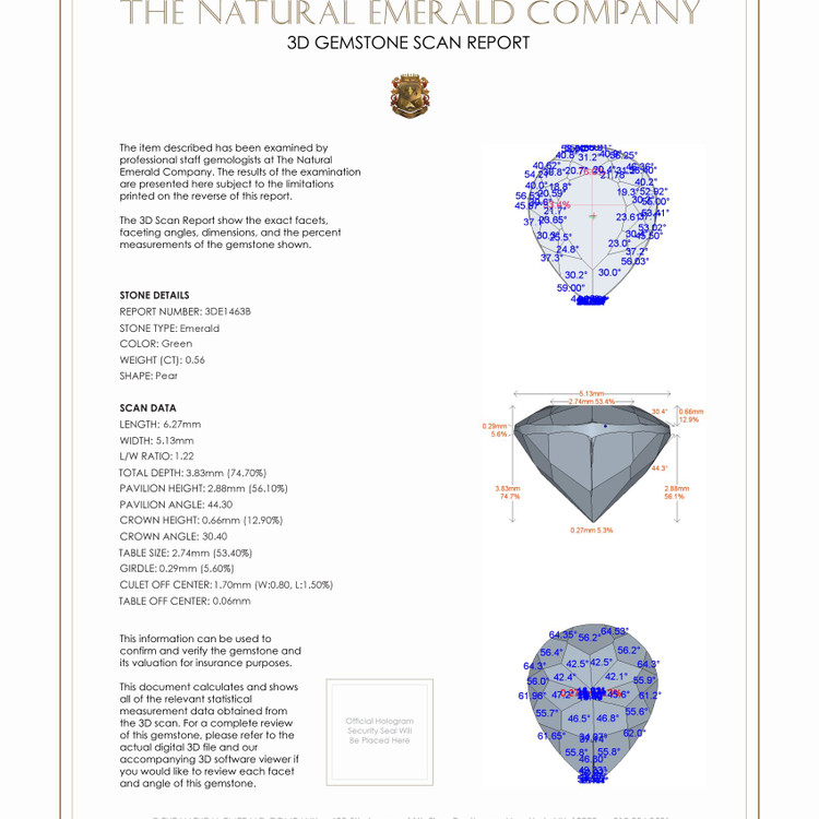 0.56 Ct. Emerald from Colombia