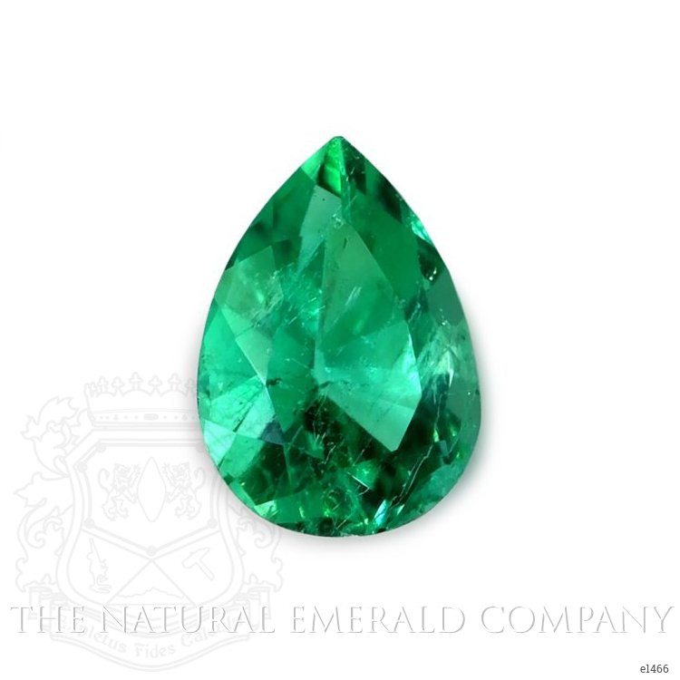 Vedic Emerald Ring 0.62 Ct., 18K White Gold