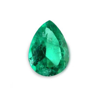 Vedic Emerald Ring 0.59 Ct., 18K White Gold Combination Stone