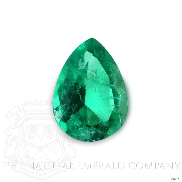 Vedic Emerald Ring 0.59 Ct., 18K White Gold