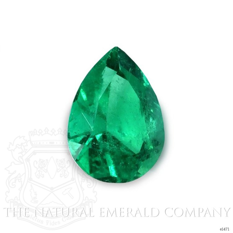 Accent Stones Emerald Pendant 0.61 Ct., 18K White Gold