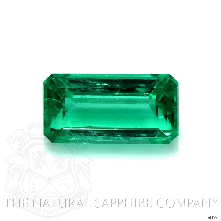 Men's Emerald Ring 0.43 Ct., 18K White Gold