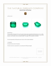 0.56 Ct. Emerald from Colombia Appraisal