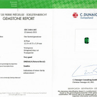 3.73 Ct. Emerald from Zambia Scan Report