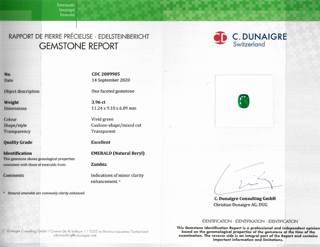 3.96 Ct. Emerald from Zambia