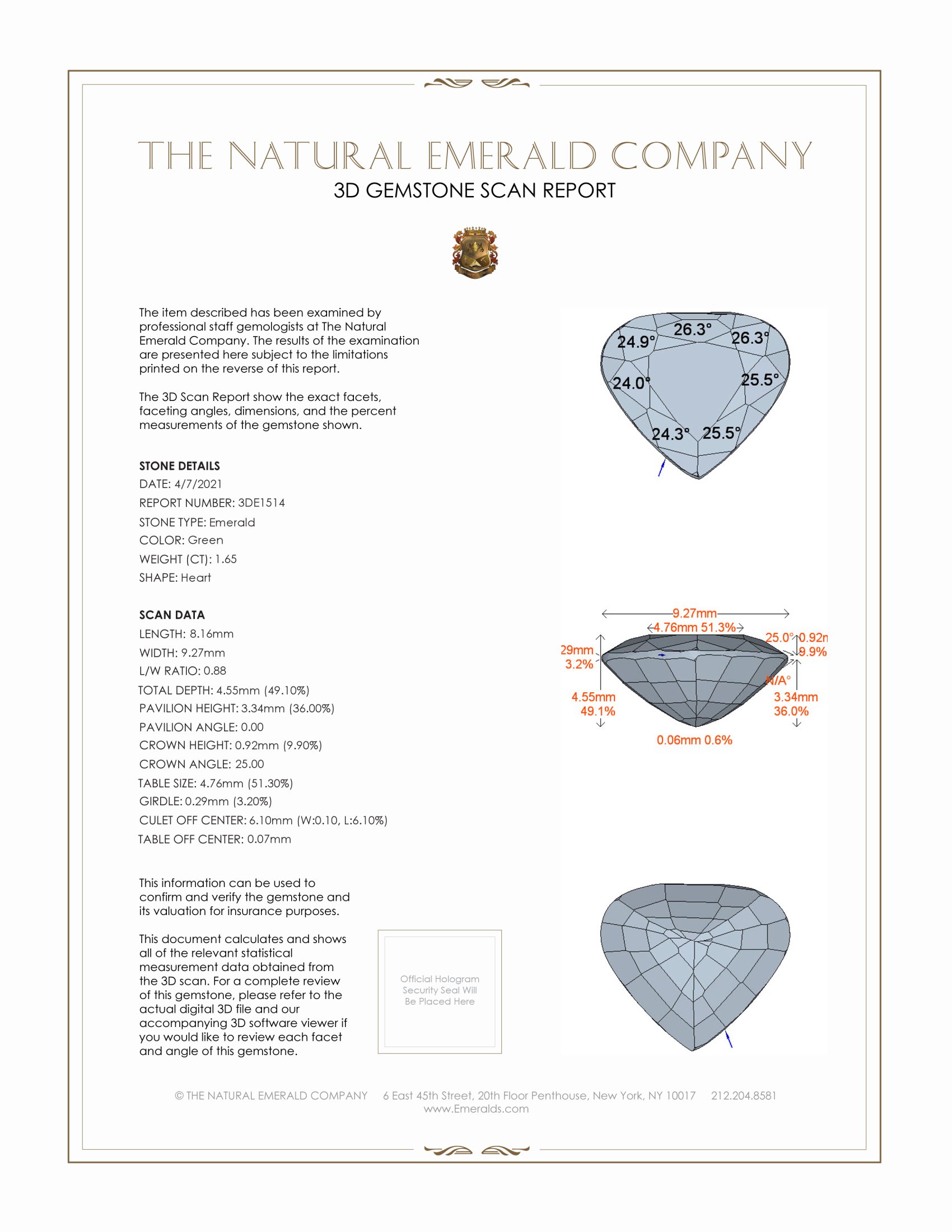 1.65 Ct. Emerald from Zambia