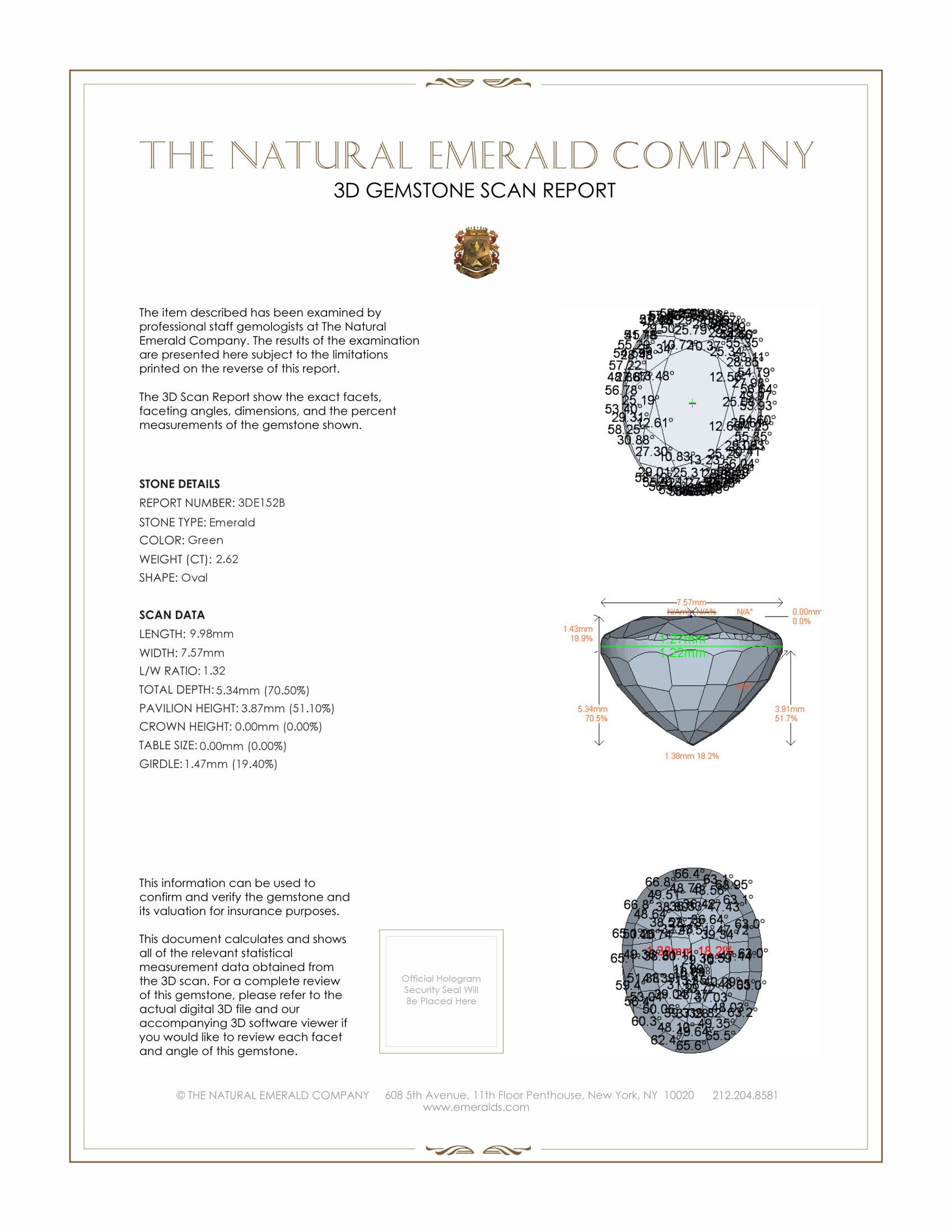 2.62 Ct. Emerald from Zambia