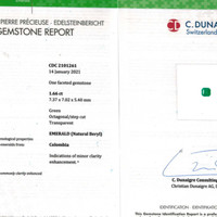 1.66 Ct. Emerald from Colombia Scan Report