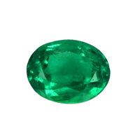 Accent Stones Emerald Ring 2.65 Ct., 18K Yellow Gold Combination Stone