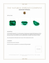 1.91 Ct. Emerald from Zambia Appraisal