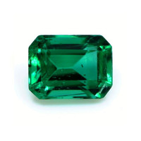 Antique Style Emerald Ring 1.91 Ct., 18K White Gold Combination Stone