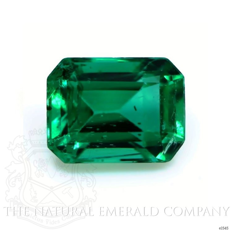 Antique Style Emerald Ring 1.91 Ct., 18K White Gold