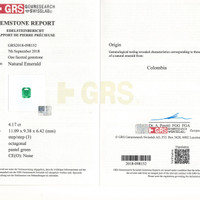 4.17 Ct. Emerald from Colombia Scan Report
