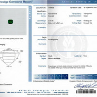 2.33 Ct. Emerald from Zambia Scan Report