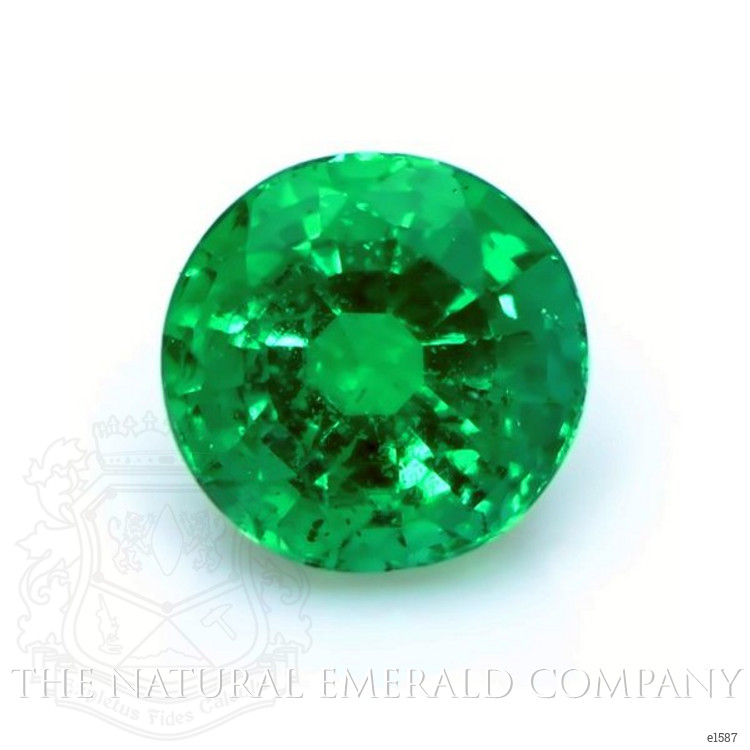 Wedding Set Emerald Ring 1.16 Ct., 18K Yellow Gold