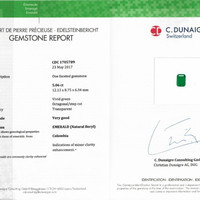 5.06 Ct. Emerald from Colombia Scan Report