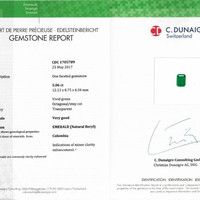 5.06 Ct. Emerald from Colombia Scan Report