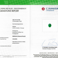 5.26 Ct. Emerald from Colombia Scan Report