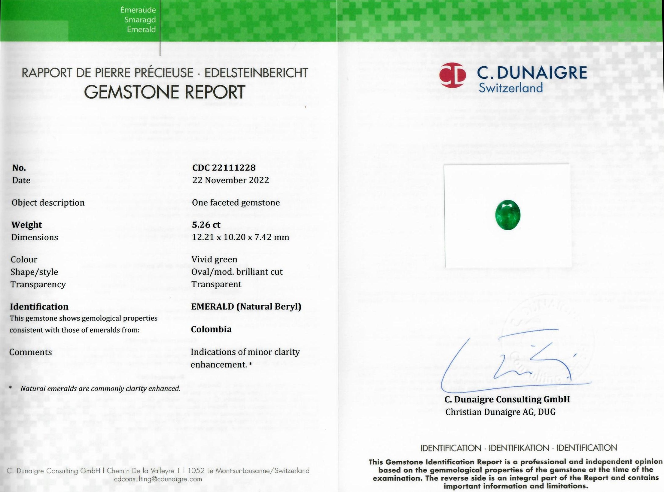5.26 Ct. Emerald from Colombia