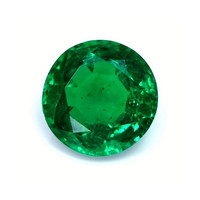  Emerald Ring 4.46 Ct., 18K Yellow Gold Combination Stone