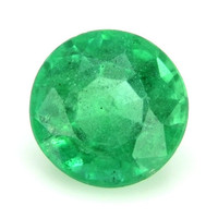 Pave Emerald Ring 1.23 Ct., 18K White Gold Combination Stone