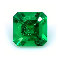 Emerald Pendant 0.79 Ct., 18K Yellow Gold Combination Stone