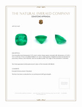3.93 Ct. Emerald from Colombia Appraisal