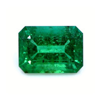Bezel Emerald Ring 4.19 Ct., 18K Yellow Gold Combination Stone