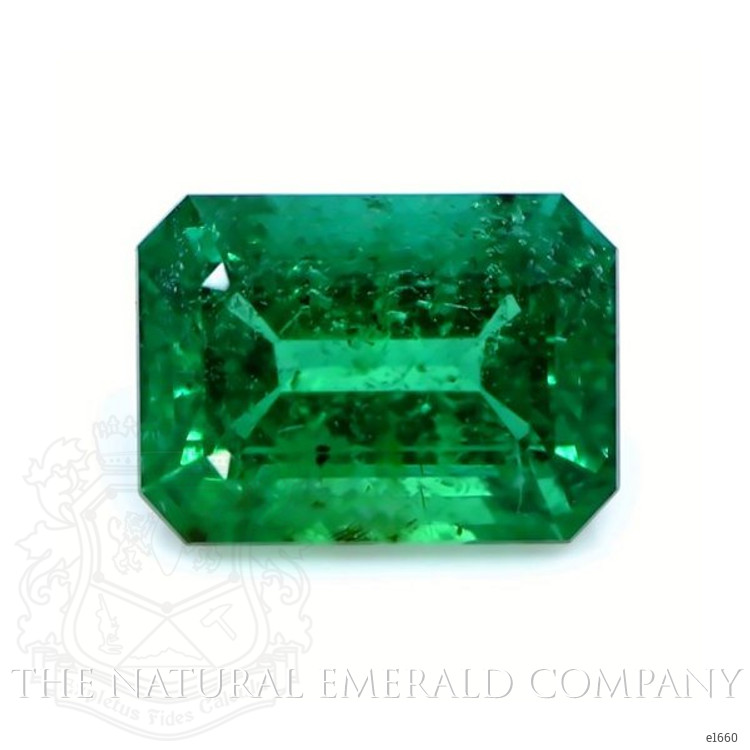 Bezel Emerald Ring 4.19 Ct., 18K White Gold