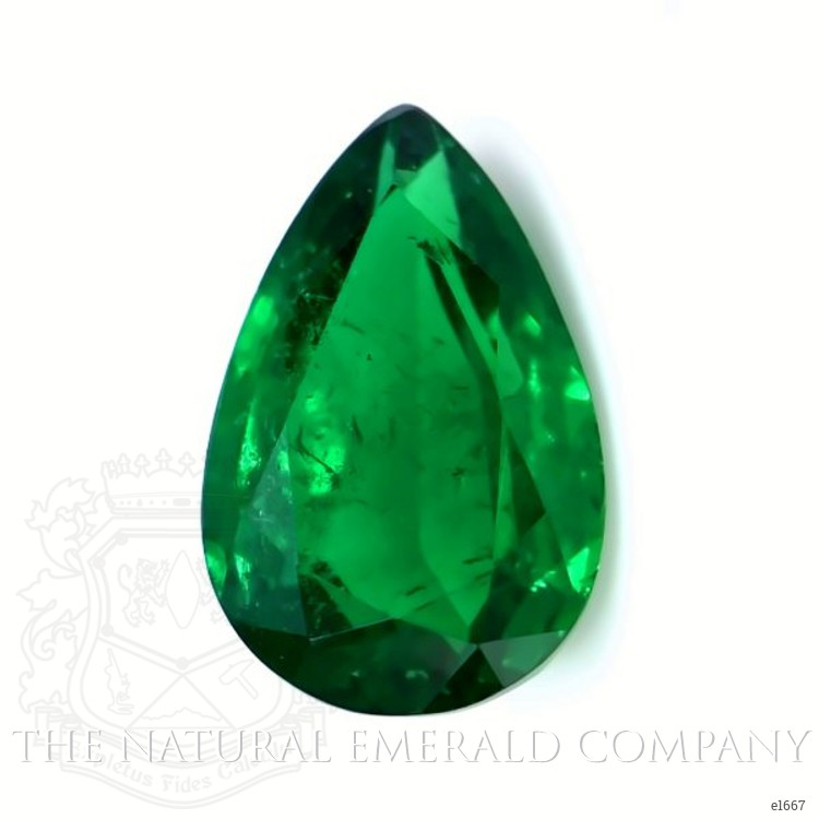 Vedic Emerald Ring 2.57 Ct., 18K White Gold