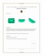 2.28 Ct. Emerald from Colombia Appraisal