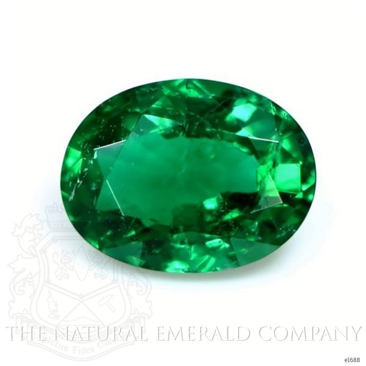 Three Stone Emerald Ring 1.78 Ct., 18K White Gold