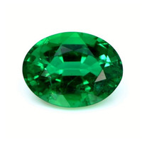Solitaire Emerald Ring 1.16 Ct., 18K Yellow Gold Combination Stone