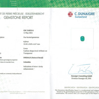 4.24 Ct. Emerald from Colombia Scan Report