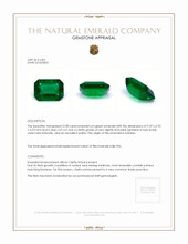 2.08 Ct. Emerald from Zambia Appraisal