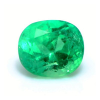 Bezel Emerald Ring 3.87 Ct., 18K Yellow Gold Combination Stone