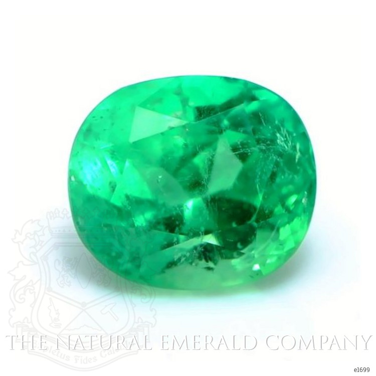 Bezel Emerald Ring 3.87 Ct., 18K White Gold