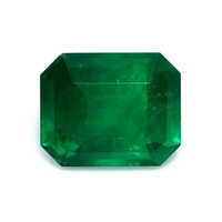 Three Stone Emerald Ring 3.70 Ct., 18K Yellow Gold Combination Stone