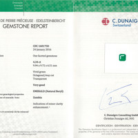 4.34 Ct. Emerald from Zambia Scan Report