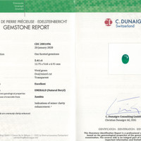 5.41 Ct. Emerald from Zambia Scan Report