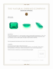 2.71 Ct. Emerald from Colombia Appraisal