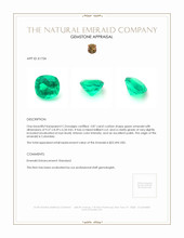 2.87 Ct. Emerald from Colombia Appraisal