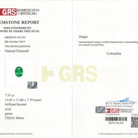 7.55 Ct. Emerald from Colombia Scan Report