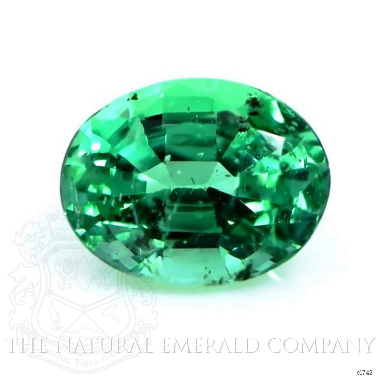 Pave Emerald Ring 1.69 Ct., 18K White Gold