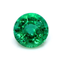 Three Stone Emerald Ring 1.30 Ct., 18K Yellow Gold Combination Stone