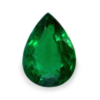 Solitaire Emerald Necklace 1.97 Ct., 18K White Gold Combination Stone