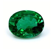 Three Stone Emerald Ring 1.89 Ct., 18K White Gold Combination Stone